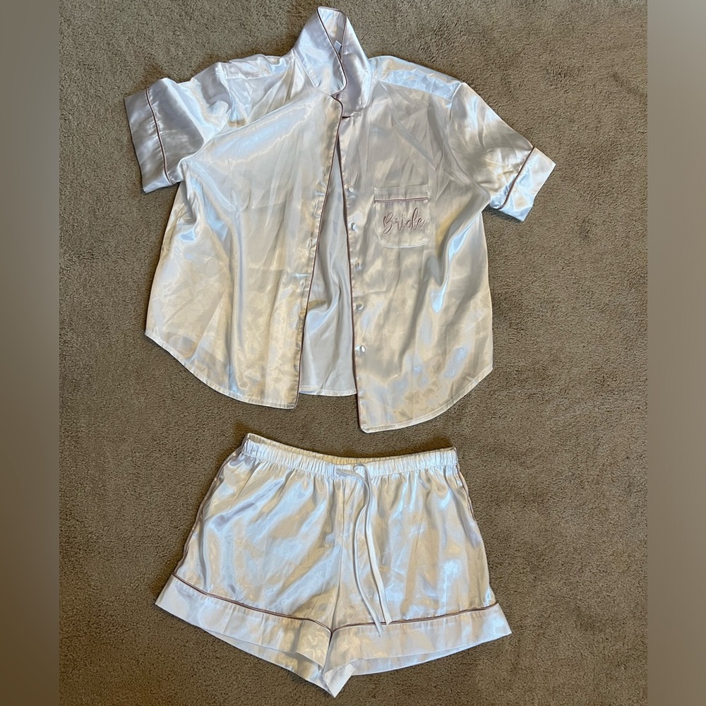 Bride Satin Two Piece PJs